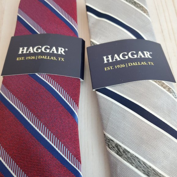 HAGGER Business Professional Striped Neckties - Lot of 2 NWT’s - Picture 2 of 3